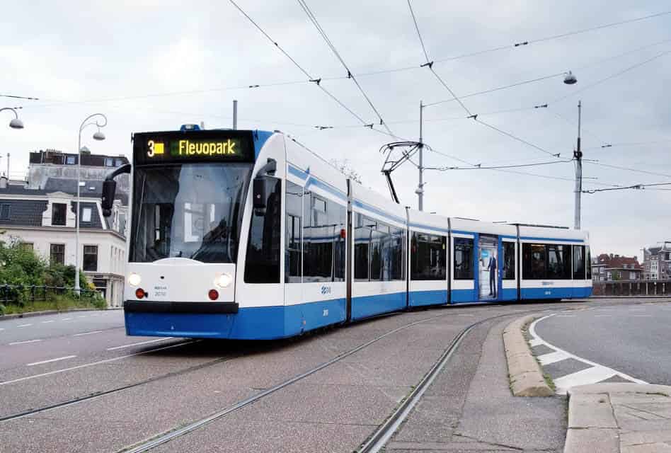 trams in amsterdam