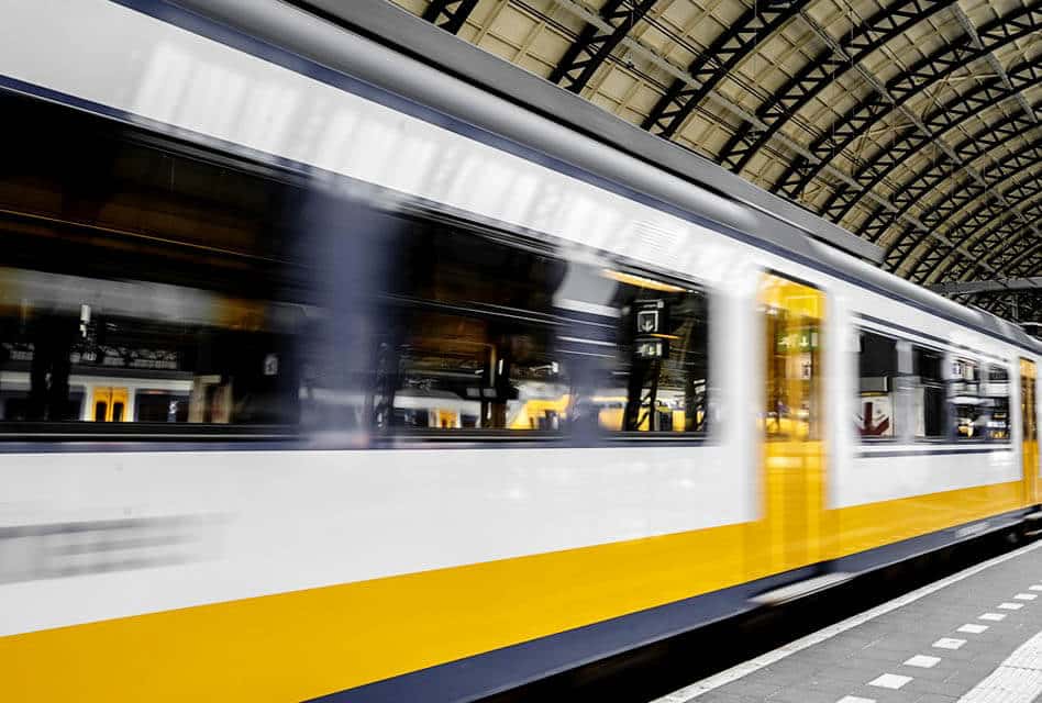 amsterdam train blurred