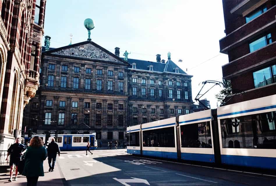 trams in amsterdam