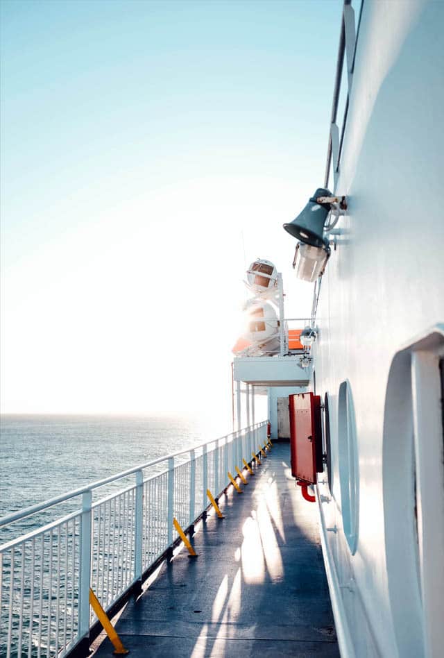 side view ferry deck