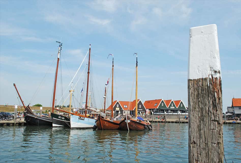 boats moored at texel netherlands