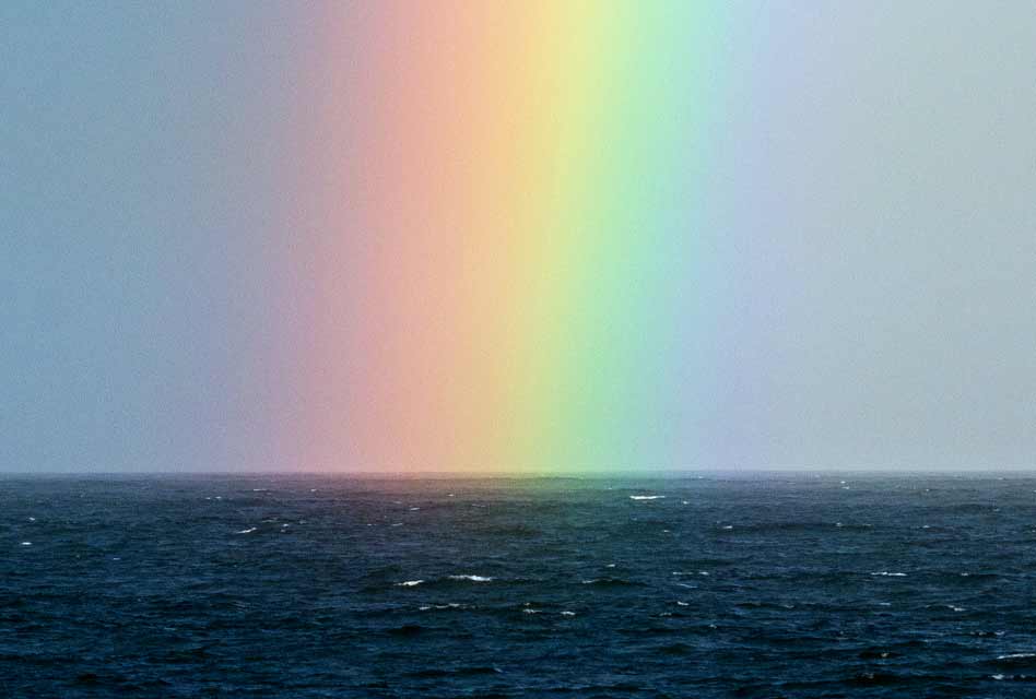 rainbow at sea