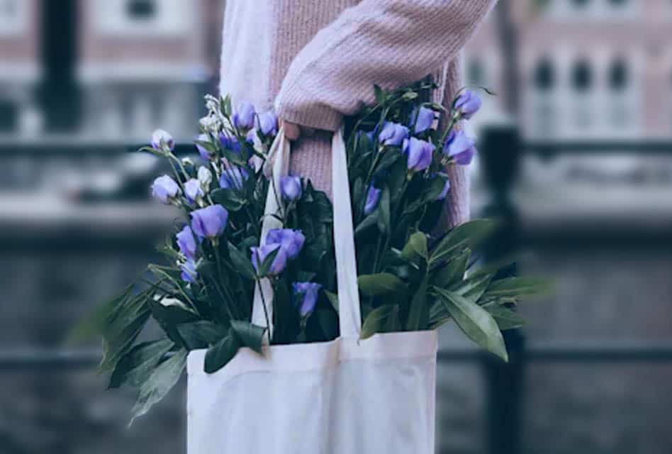 shopping bag flowers amsterdam