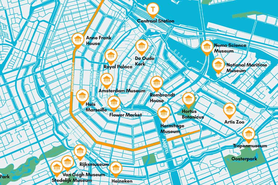 amsterdam prinsengracht canal map